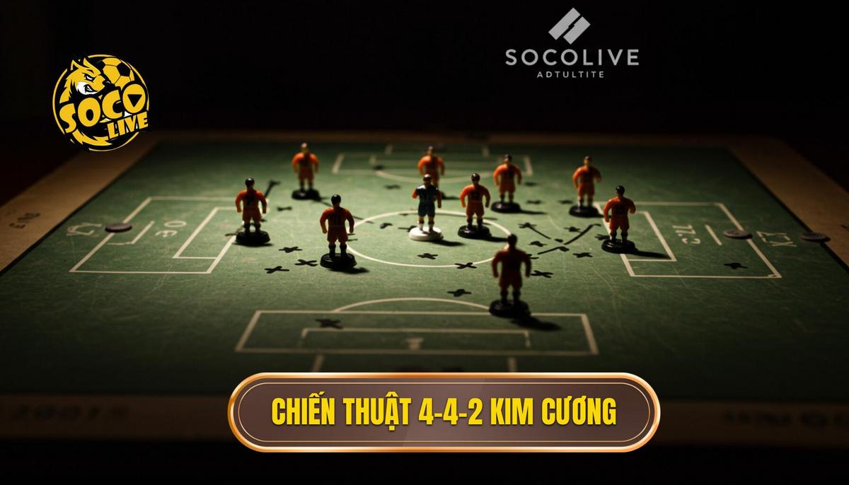 Chiến thuật 4-4-2 kim cương: Bí quyết thống trị sân cỏ 2024 | SOCOLIVE 2 Chien thuat 4 4 2 kim cuong