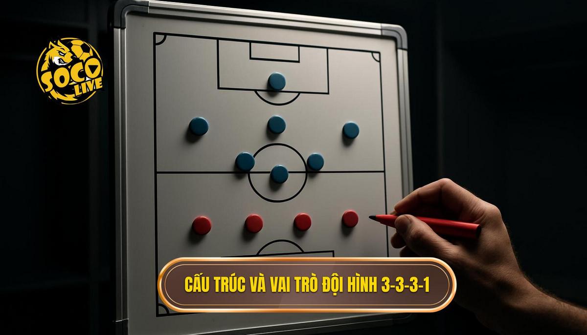 Phân tích chuyên sâu: Chiến thuật bóng đá 3-3-3-1 – Đội hình tấn công toàn diện 1 Cấu trúc và Vai trò vị trí trong đội hình 3-3-3-1