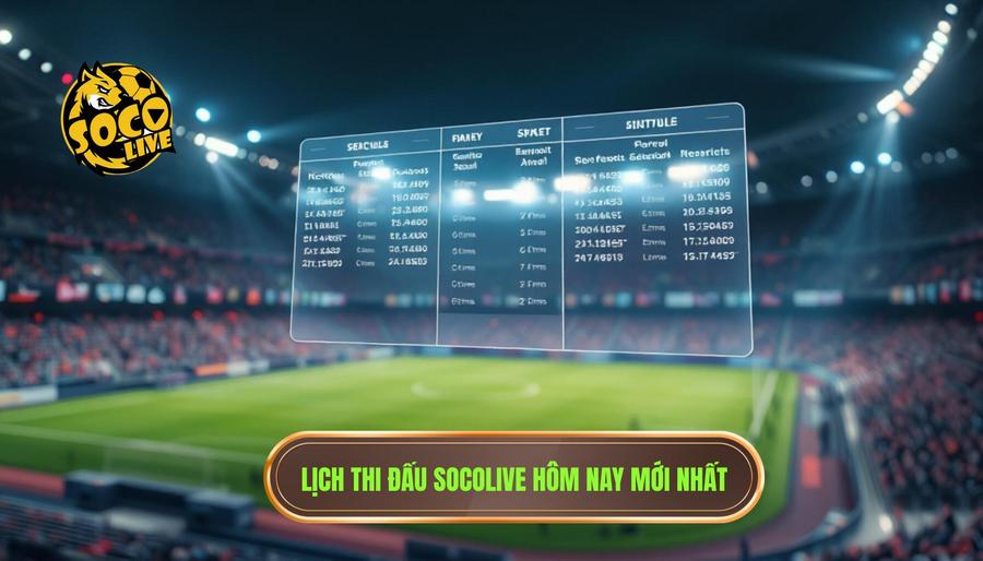 Chi tiết lịch thi đấu socolive hôm nay các giải đấu hàng đầu